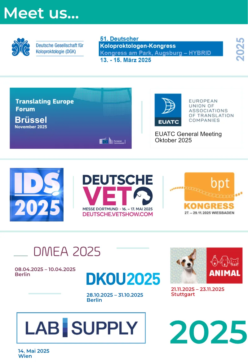 Treffen Sie mpü auf Konferenzen und Messen 2025